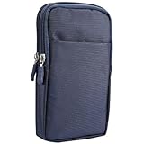 Handy Gürteltasche mit Clip Herren, Handytasche Gürtel mit Clip, Reißverschluss Handy Gürtel Holster Taille Tasche Vertikal Hüfttasche Bauchtasche Schutztasche Brieftasche mit Karabiner Gürtelschlaufe